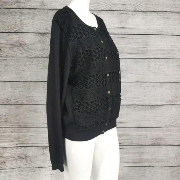 Vince Camuto L Button up Cardigan sweater Crochet - Picture 2 of 8